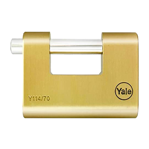 YALE 70 MM OVAL KAYAR PİMLİ PİRİNÇ ASMA KİLİT
