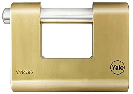 YALE 90 MM OVAL KAYAR PİMLİ PİRİNÇ ASMA KİLİT