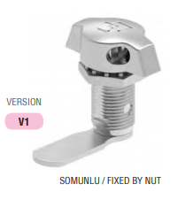 ASMALI MANDALLI KİLİT SOMUNLUI KROM KAPLAMA 20/30
