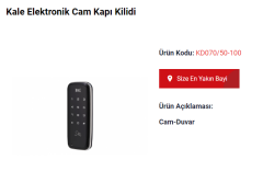 KALE ELEKTRONİK CAM KAPI KİLİDİ (CAM-DUVAR