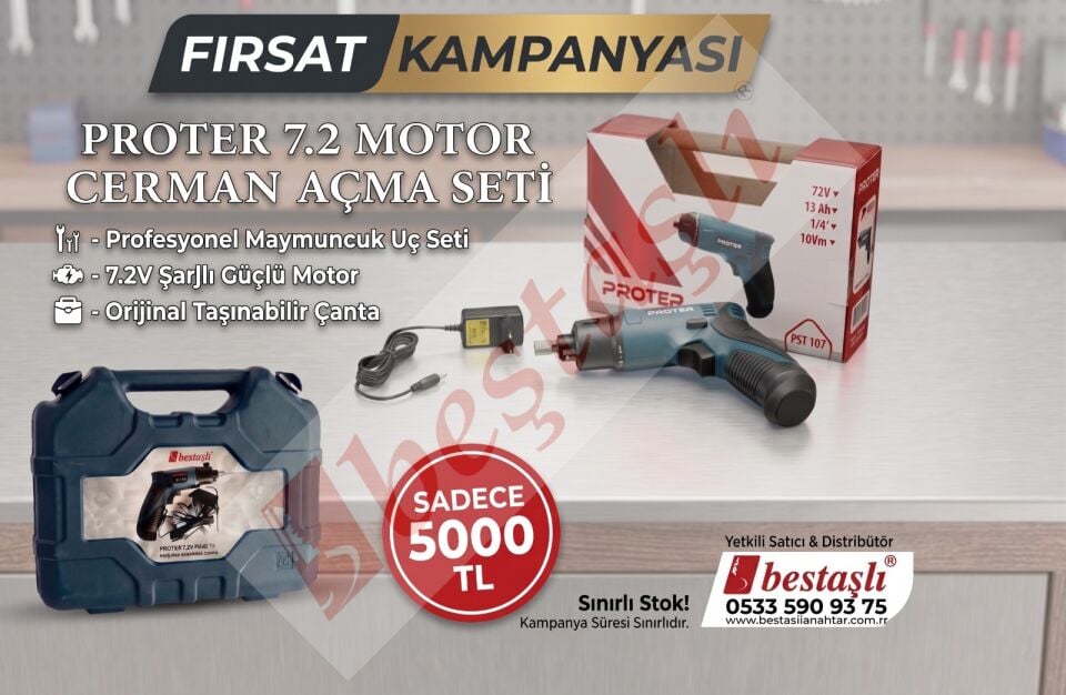 PROTER 7.2 MOTOR CERMAN AÇMA SETİ