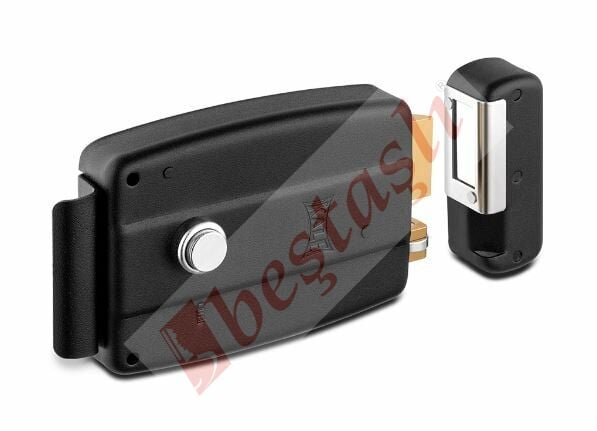 KALE ELEKTRİKLİ TRAJLI KİLİT 14 CM SİYAH NİKEL